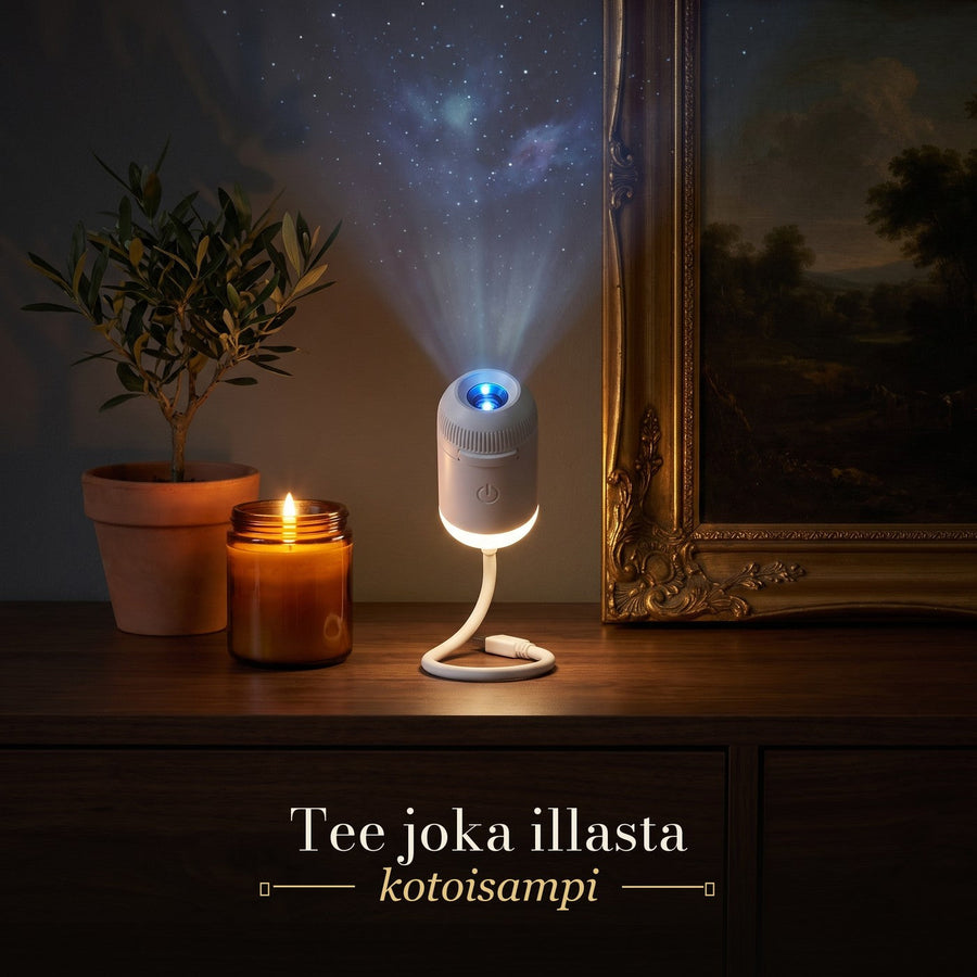 Starly hehkumassa senkillä kynttilän vieressä